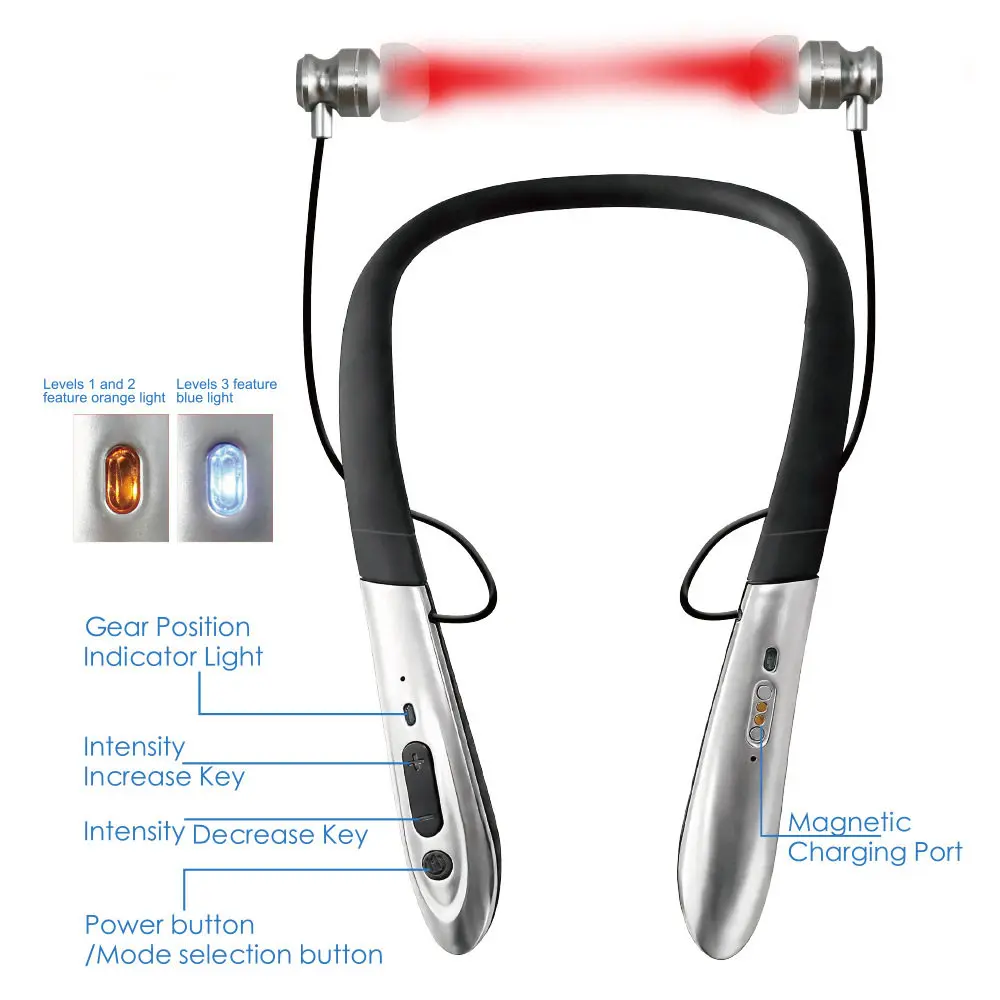 Intelligent Semiconductor Laser Neck Hanging 650nm Tinnitus, Nasal Itching, and Pain Red Light Rehabilitation Therapy Device