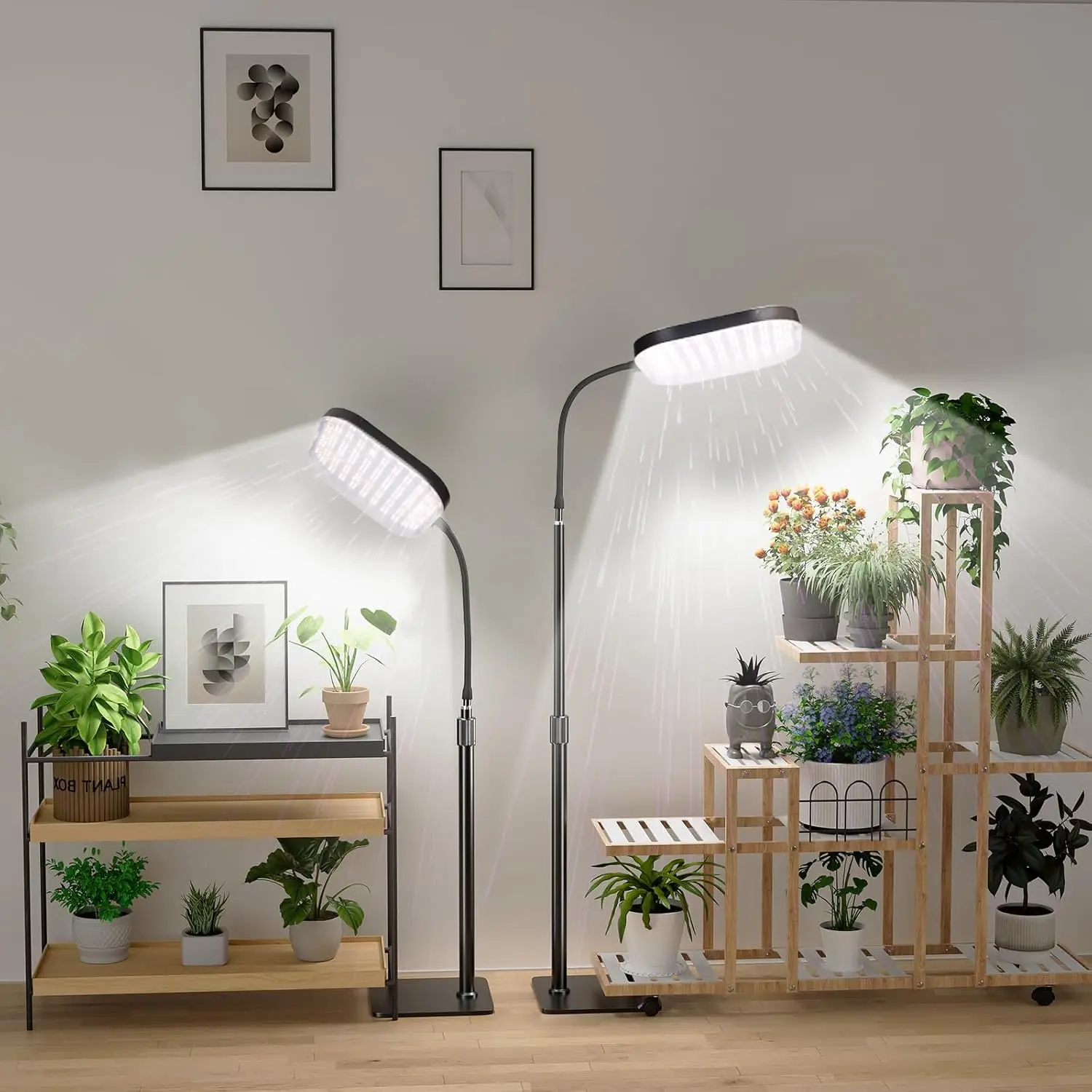 Grow Lights for Indoor Plants with Stand Full Spectrum 4/8/12H Auto Timer 336 LEDs Floor Plant Growing Lamp Height Adjustable