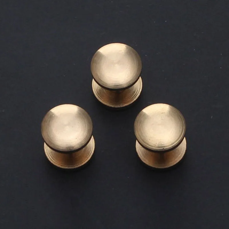 10*4-20mm Double Arc Wallet Bag Chicago Screw Brass Belt Rivet Handmade Fastener Hardware Leather Craft Key Case Garment Part