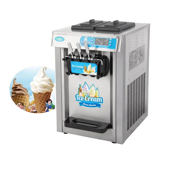 Cheap prices soft serve ice cream machine commercial 3 flavors ice cream machine maker