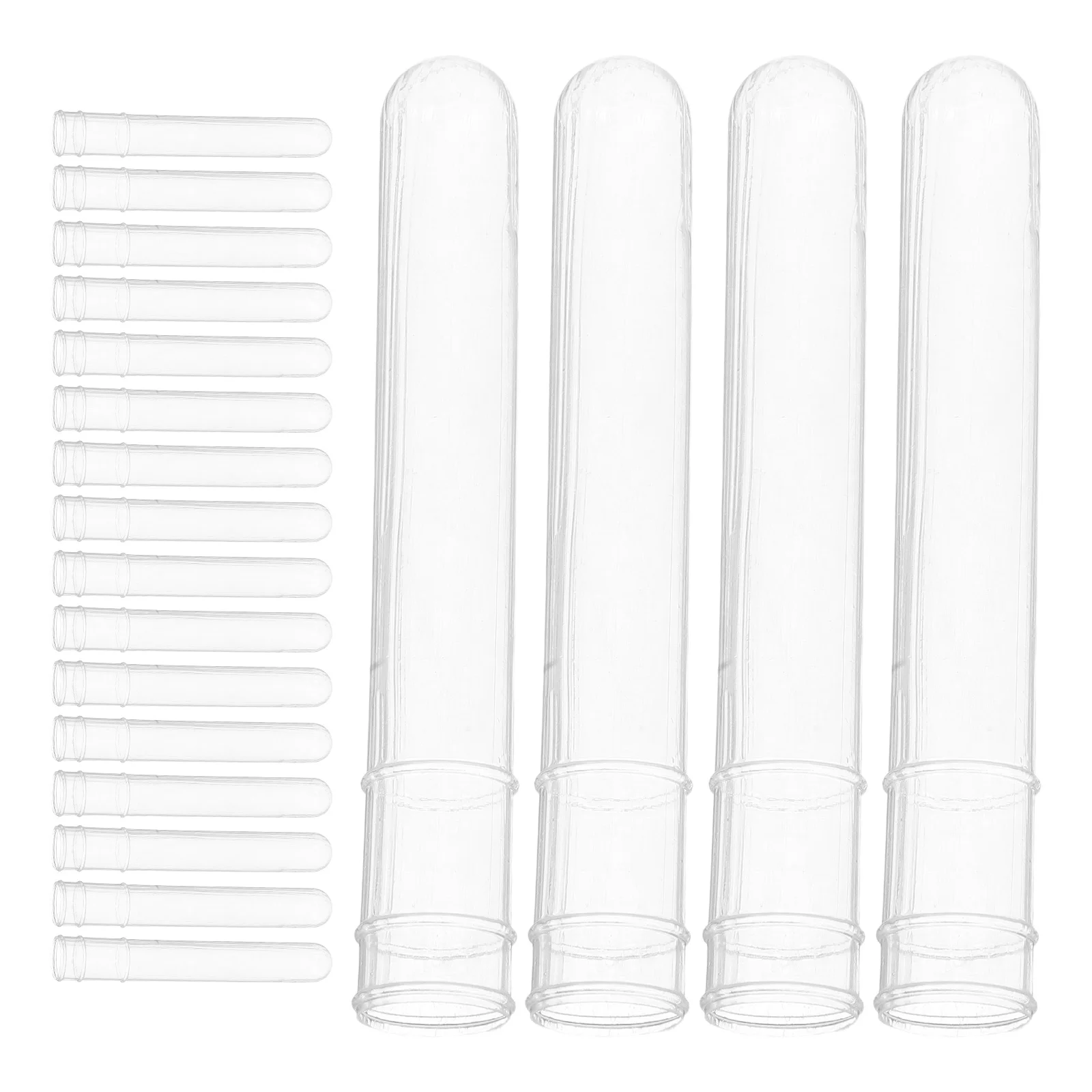 

100 Pcs Blood Collection Tube Clear Test Tubes Sample Transparent Plastic Vials