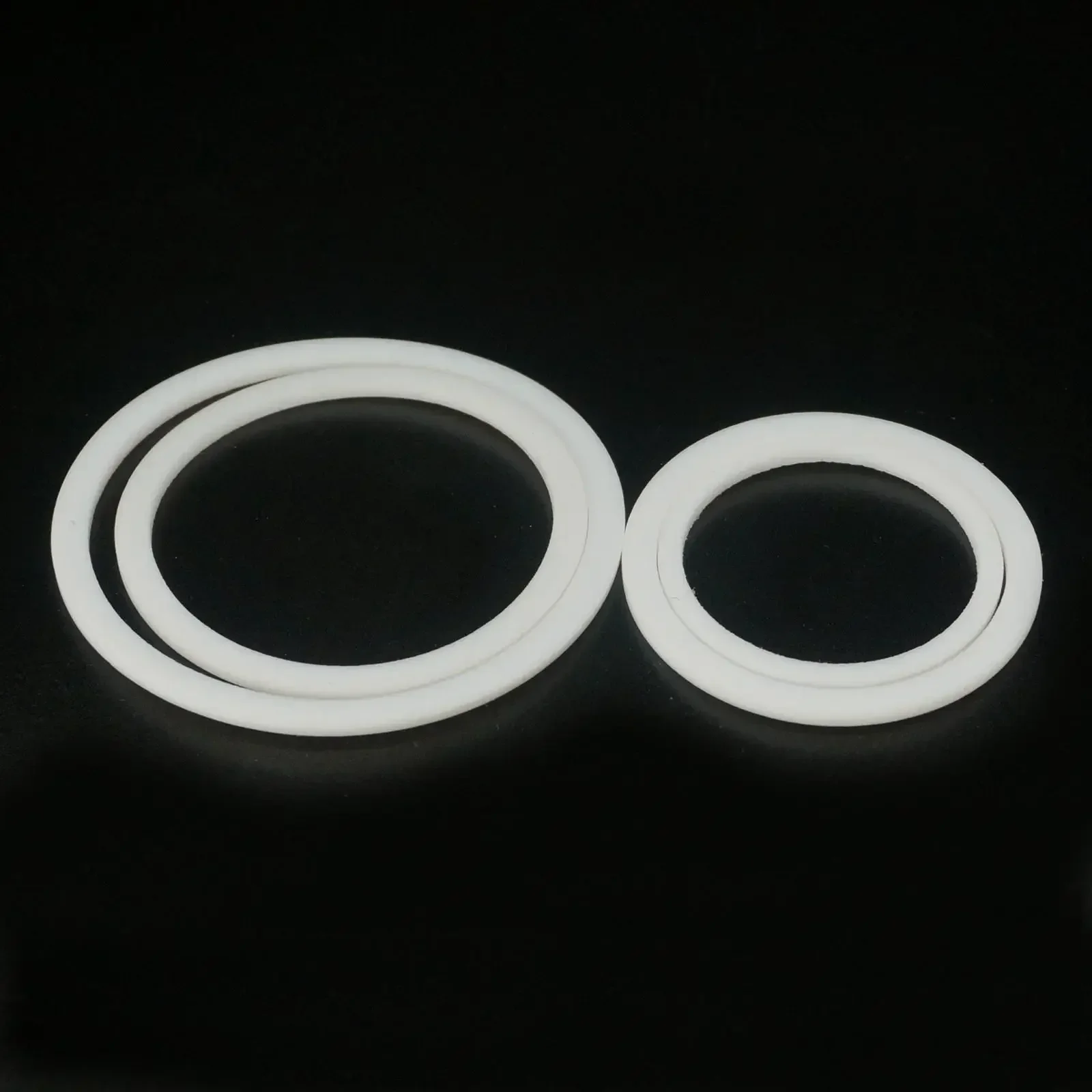 10pcs  I/D 20-80mm O/D 25-90mm Thickness 2-6mm PTFE Flat Washer Gasket Spacer Sealing For Pressure Gage