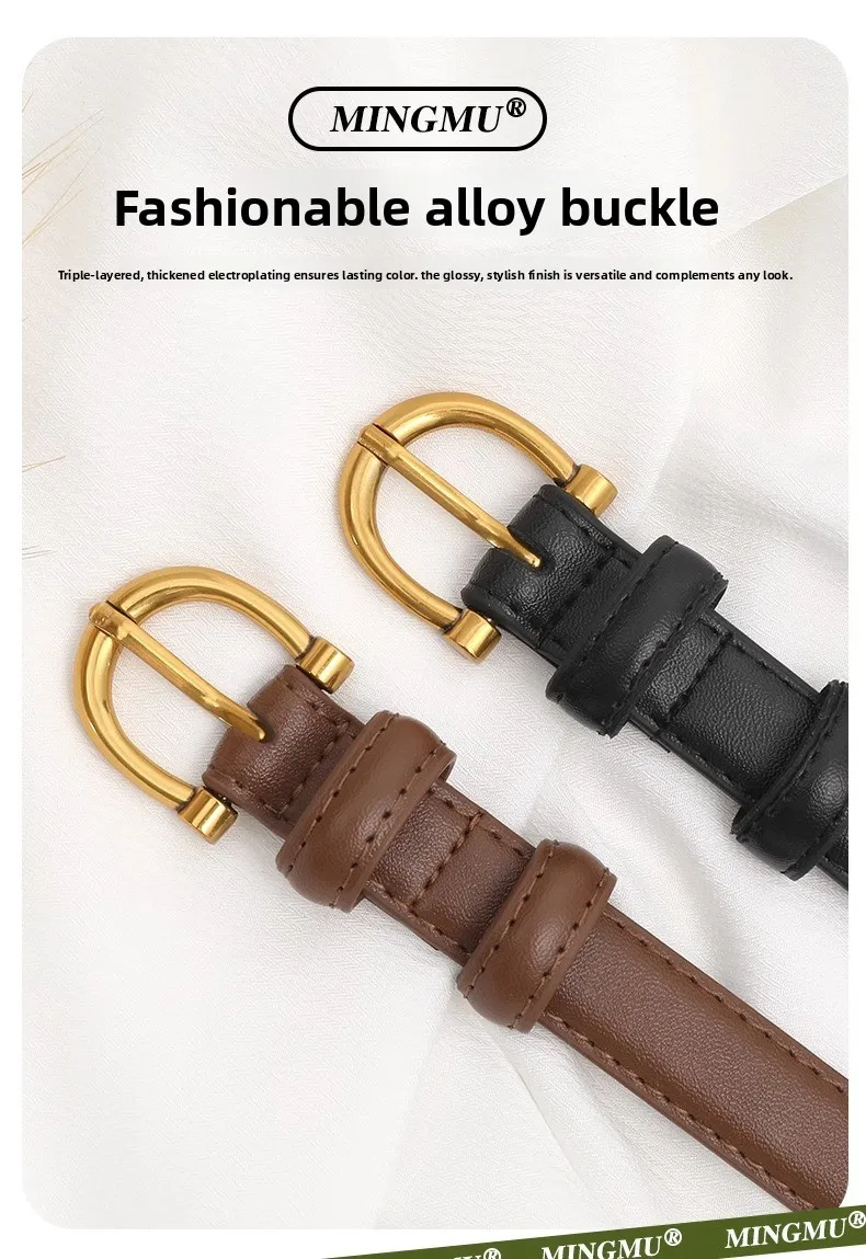 Damen-Gürtel aus echtem Leder – weich, rissfest, vielseitig, geeignet für Jeans und Kleider – Detail 7
