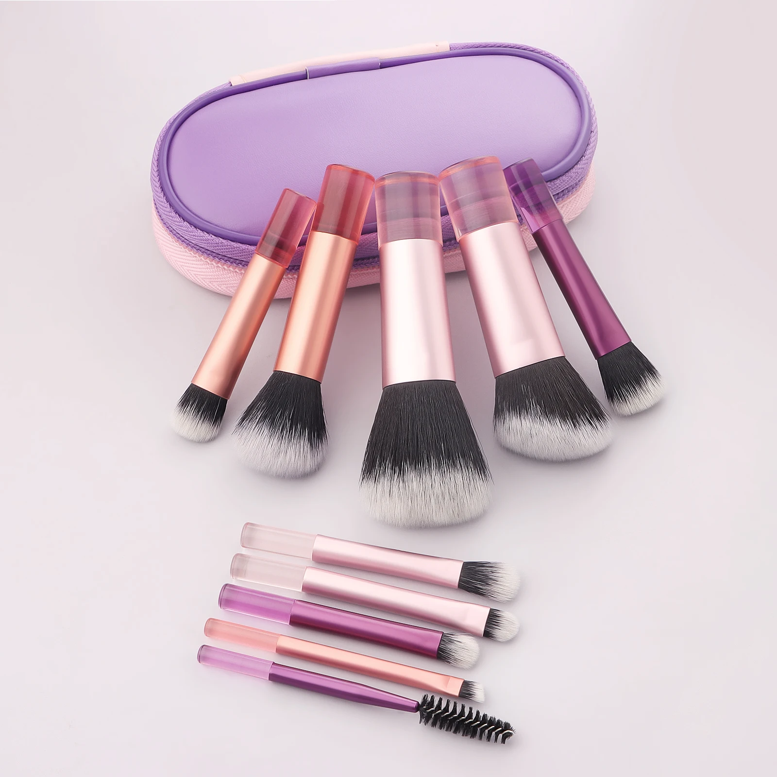 Makeup Brush Sets,10pcs Plastic mini with bag multifunctional Makeup Brush at home or On-the-Go Wholesale Bestseller beauty WIQU