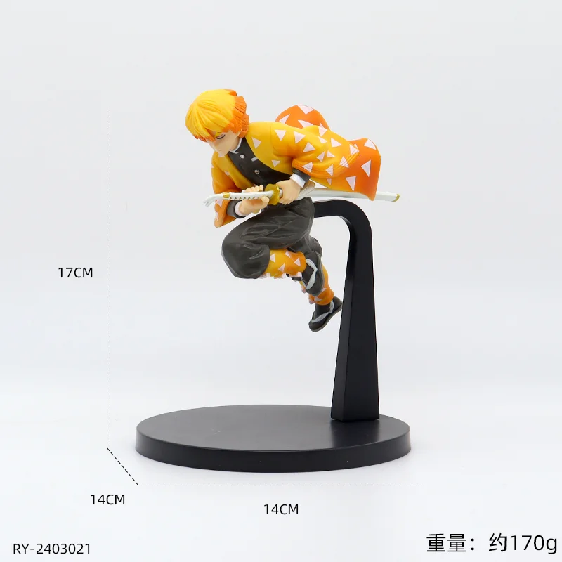 Figuras de acción Demon Slayer Tanjirou Nezuko Zenitsu Kanroji Mitsuri Muichirou Uzui Tengen figura de Anime colección modelo muñeca de juguete