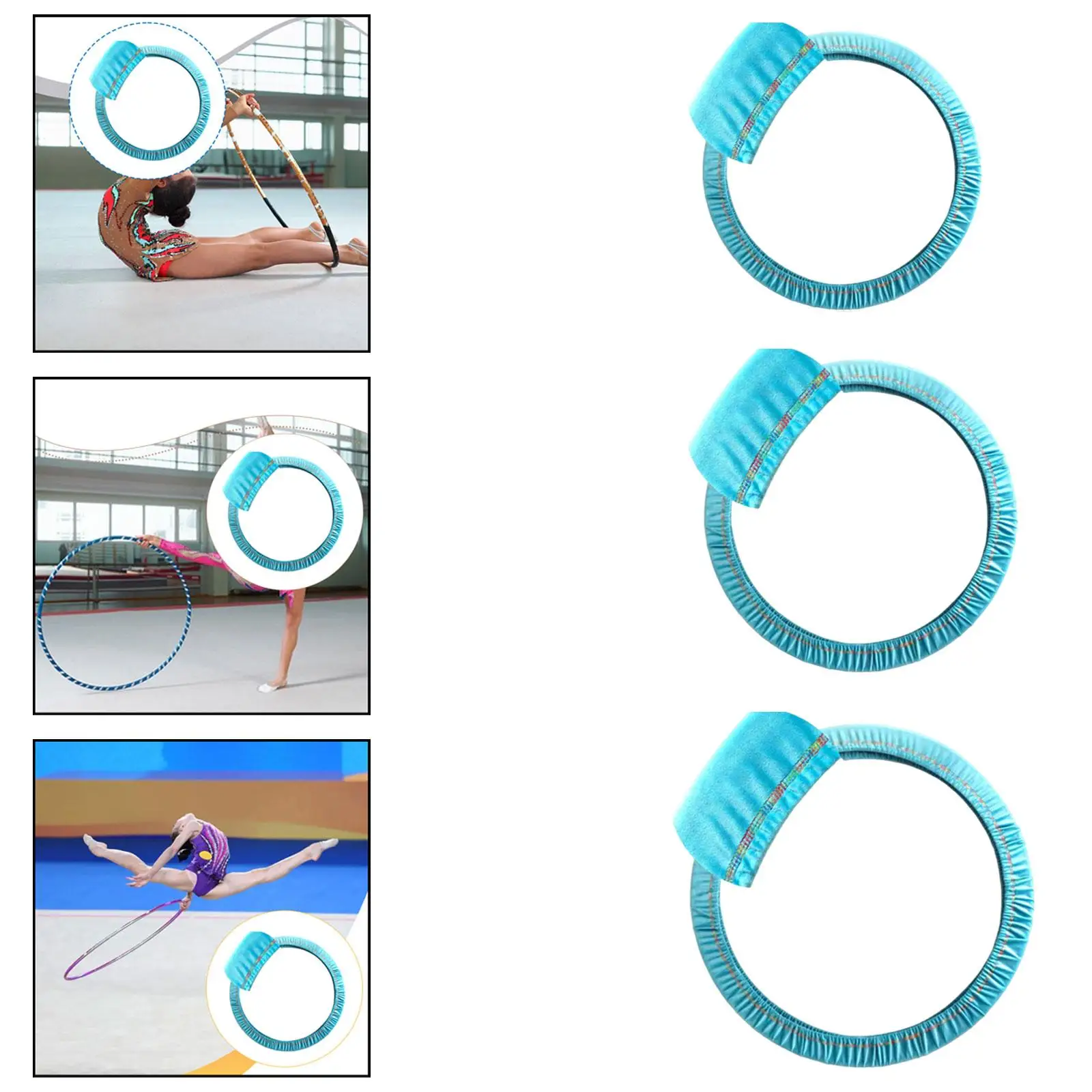 Gymnastic Ring Cover Blue Velvet Protective Case for Rhythmic Gymnastics Hoop Portable Scratch Resistant Training Accessory