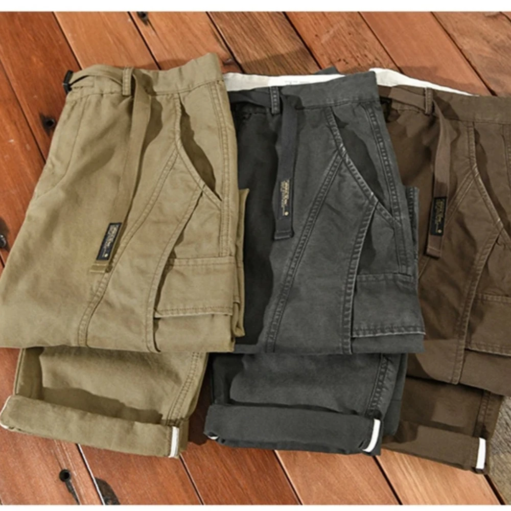 ฤดูใบไม้ผลิกางเกงคาร์โก้ใหม่คุณภาพสูงผ้าฝ้ายกางเกงลําลองสําหรับบุรุษกางเกงฤดูใบไม้ร่วงกางเกงทํางานผู้ชายเสื้อผ้าแฟชั่นกางเกงชาย