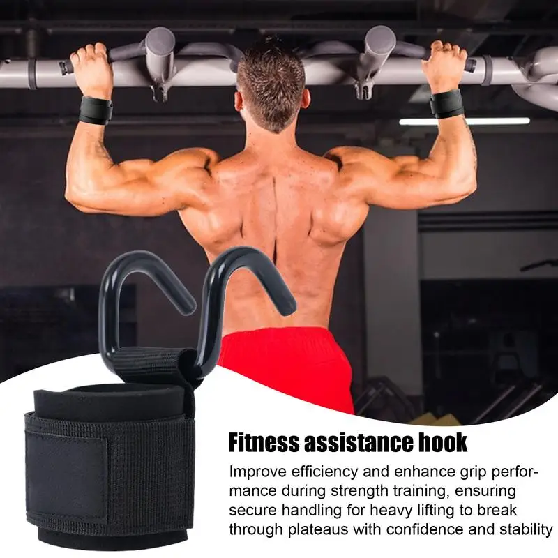 

Weight Lifting Hooks Multi-Functional Fitness Grip Anti Slip Pull Up Wrist Straps Hook For Gym Training Deadlift Squat