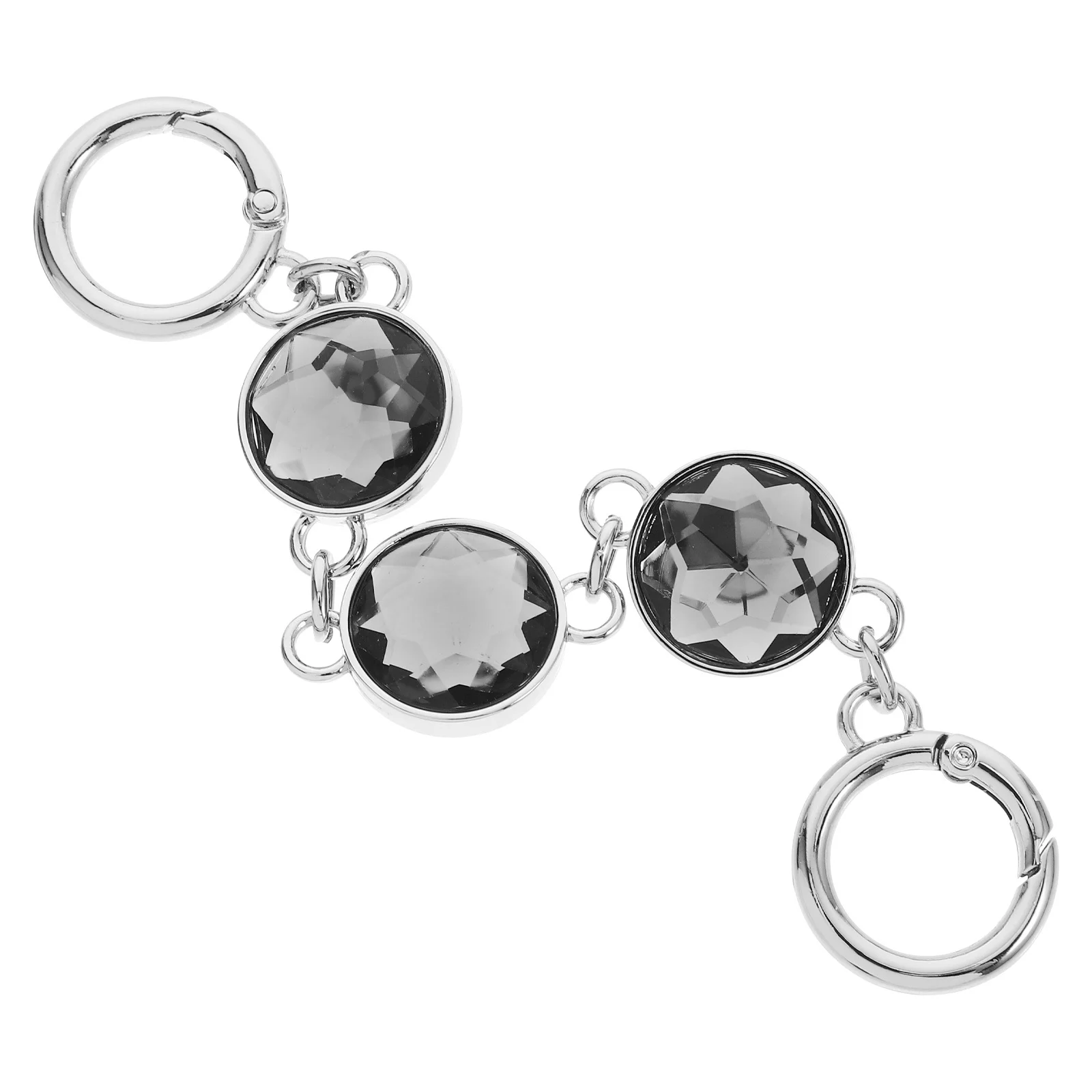 Błyszczący łańcuszek z cyrkoniami do torebki damskiej, wielofunkcyjny, regulowany przedłużacz do torebki, ozdobny łańcuszek do torebki.