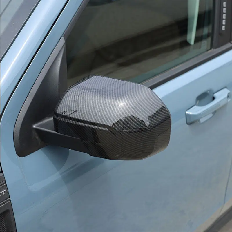

For Ford Maverick 2022 Car Exterior Accessories Side Rearview Mirror Cover Protective Trim ABS Carbon Fiber Texture
