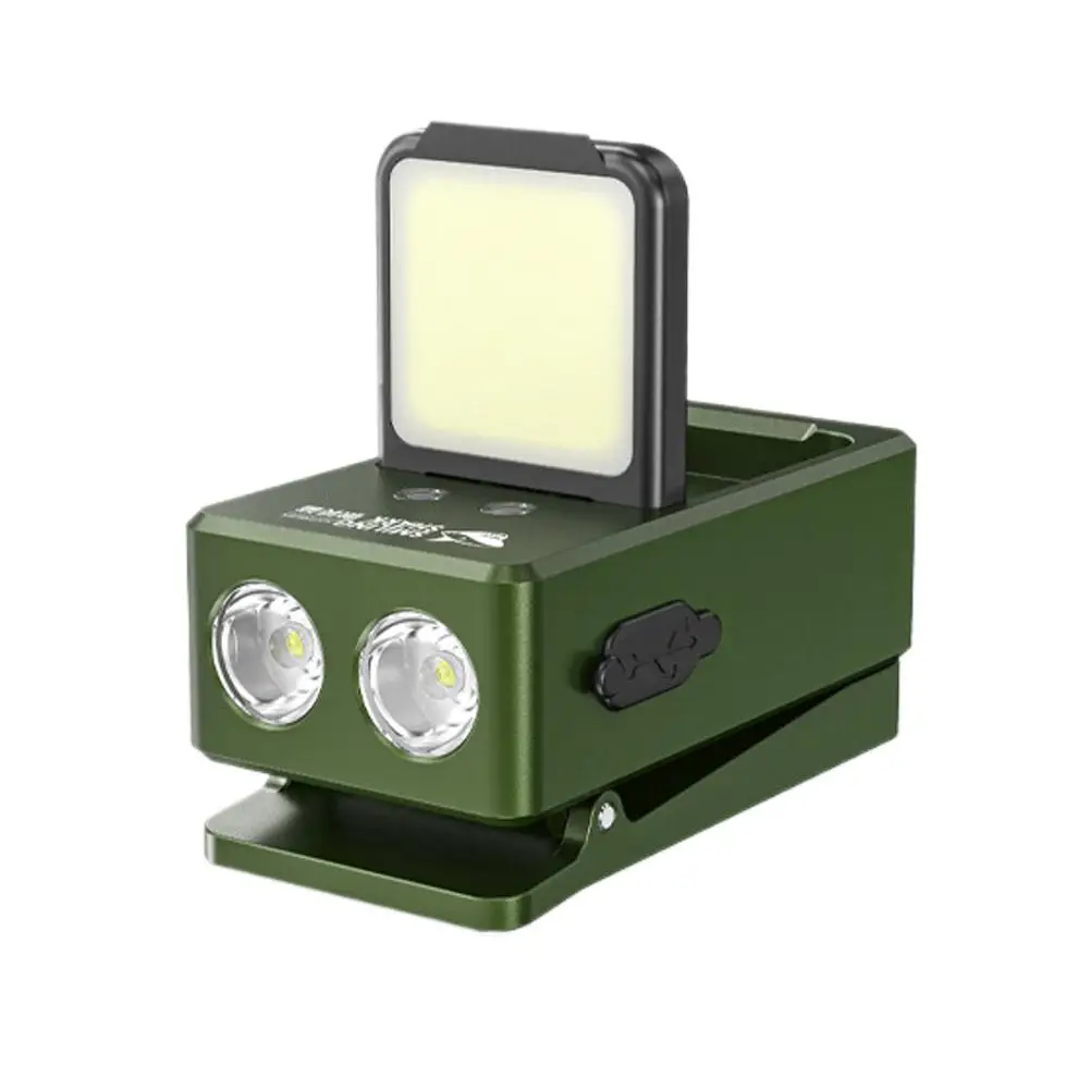 Ultra brilhante mini cob cabeça lâmpada recarregável led clipe na tampa luz chapéu à prova dwaterproof água lanterna farol para pesca acampamento