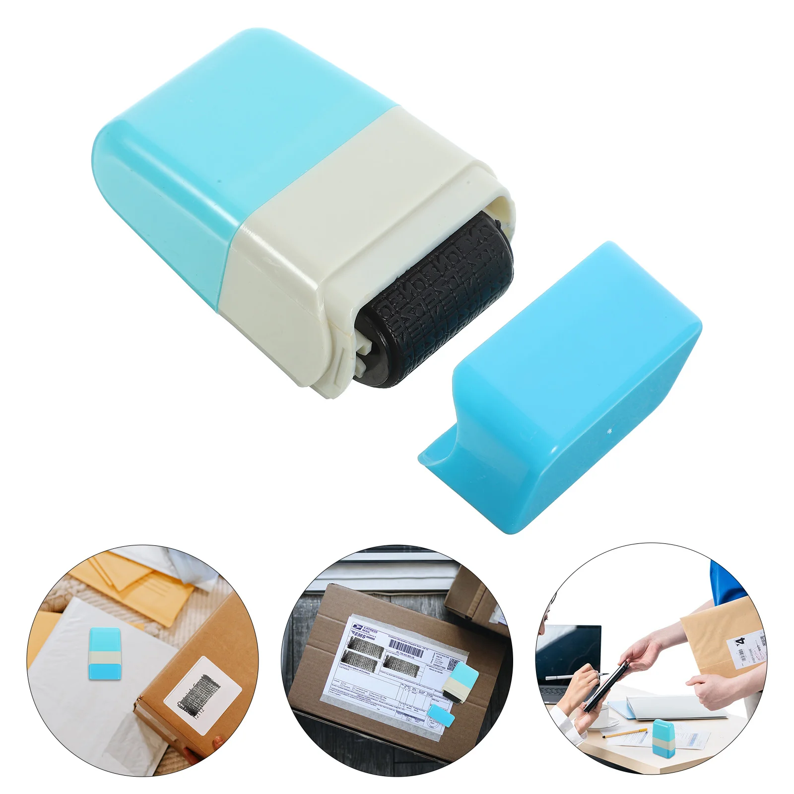 Household Confidential Stamp Security Address Blocker Privacy Smear Seal Walker Convenient Roller Scroll Wheel