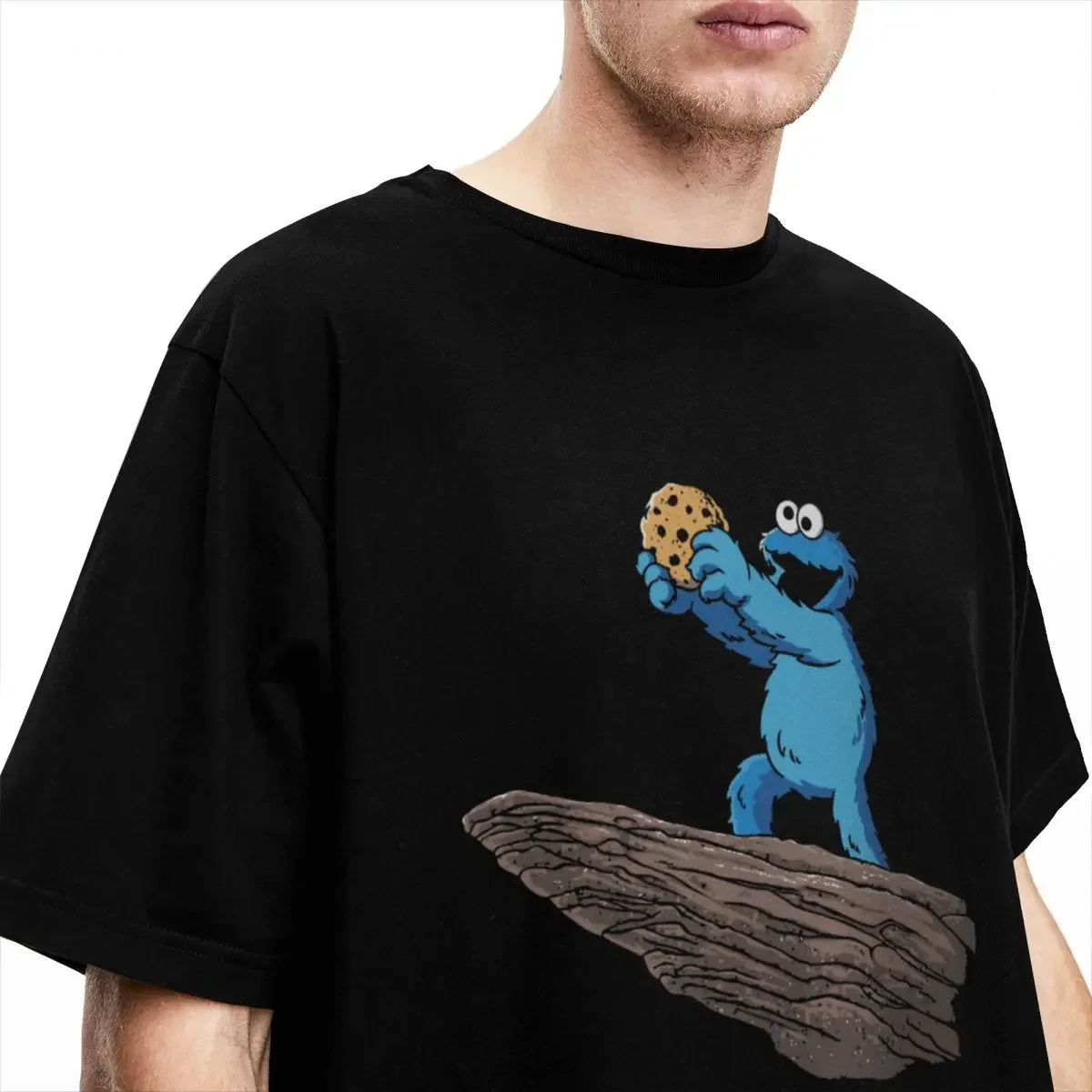 Men Women Cookie Monster T Shirts Accessories Cotton Tops Leisure Short Sleeve Round Neck Tees Printed T-Shirts