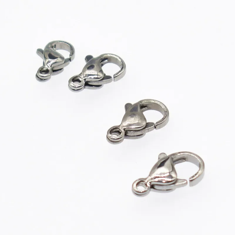 10PCS DIY Making Really Stainless Steel Lobster Clasp Hook for Necklace Bracelet Tail Connection