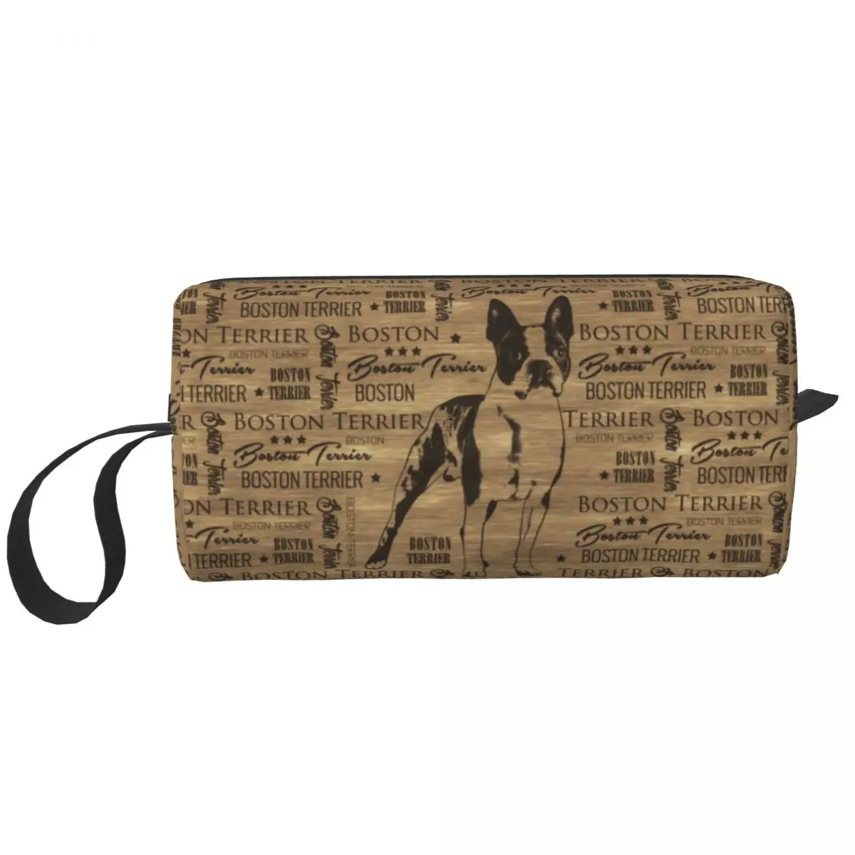 Boston Terrier Dog Makeup Bag for Women Travel Cosmetic Organizer Kawaii Pet Puppy Storage Toiletry Bags