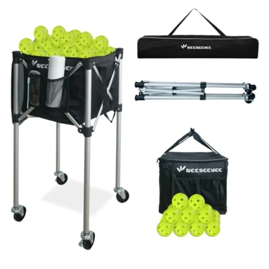 

Pickleball Capacity Wheeled cart - Pickleball Storage Bag - Pickle Ball Equipment for Practice - Pickleball Training - Tennis B