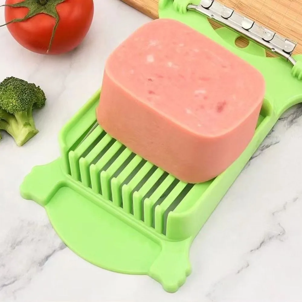 High Quality Stainless Steel Luncheon Meat Slicer Multi Function Durable Egg Cutter Portable Kitchen Gadget Food Slicer