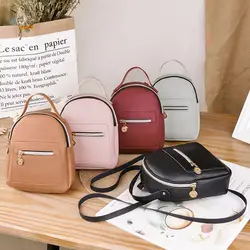Fashion Mini Women PU Backpack Girl Travel Waterproof Small Business Tassel Backpack Shoulder Bag