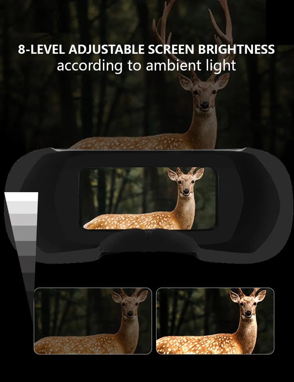 جهاز رؤية ليلية بالألوان الكاملة مثبت على الرأس نظام تحديد المواقع العالمي للملاحة بدقة فيديو 2.5K QHD WIFI اتصال التحكم في التطبيق #4