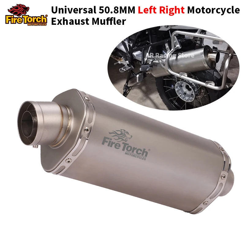 51MM Universal Motorcycle Left Right Exhaust Pipe Modified Escape Removable DB Killer Muffler For R1200gs ADV S1000rr Crf1100