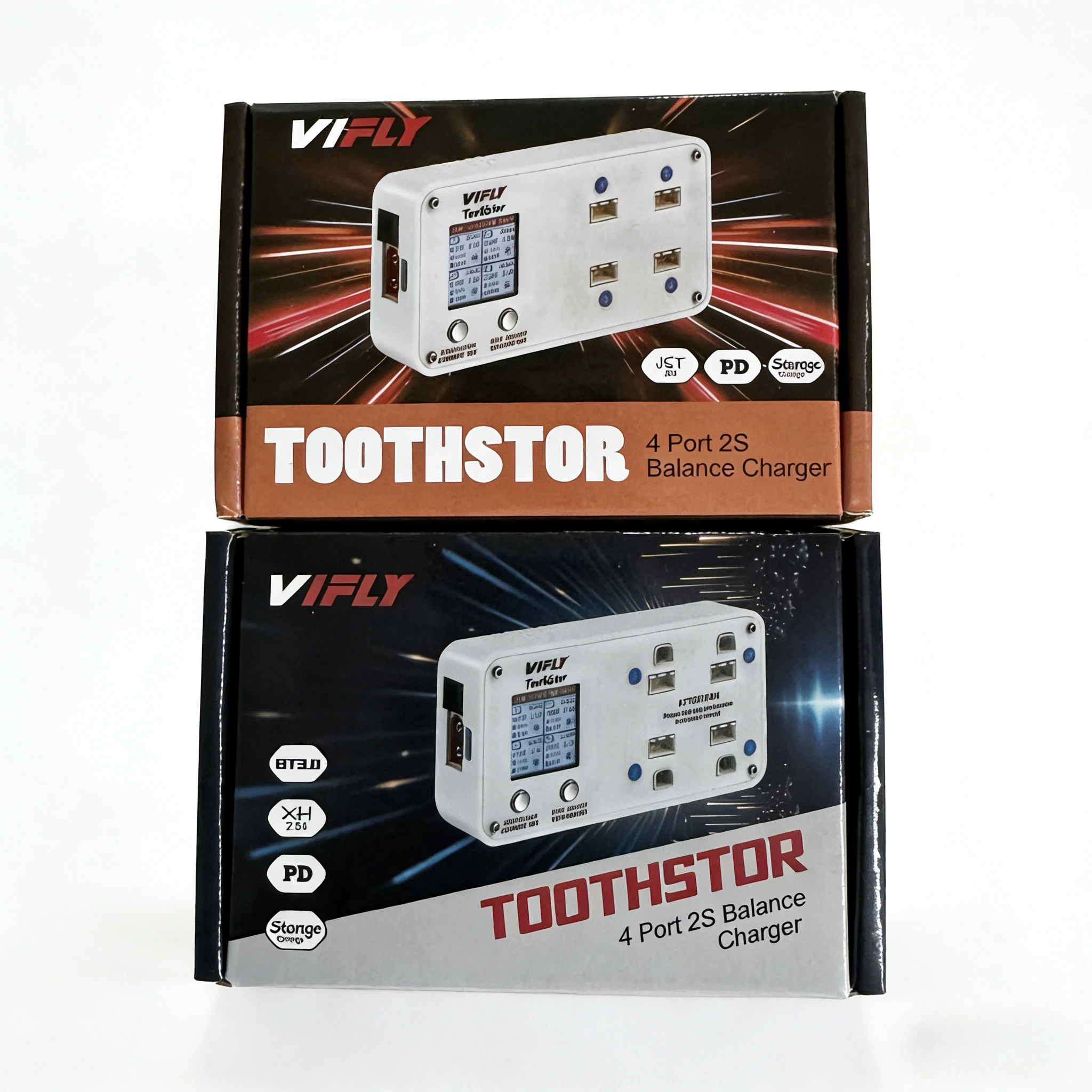 VIFLY ToothStor 2S LiPo Battery Charger 1.5A Output USB-C PD XT60 DC for Whoop Drone