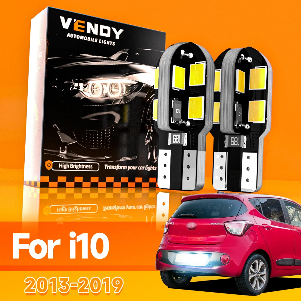 2pcs For Hyundai I10 2013-2019 LED License Plate Light 2014 2015 2016 2017 2018 Canbus Accessories