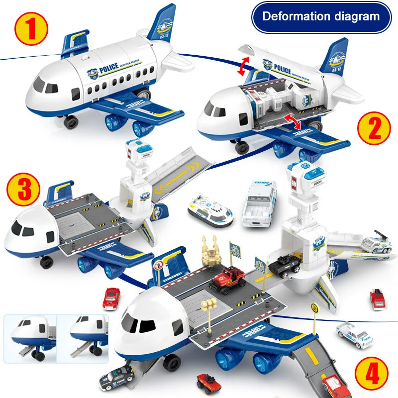 Zabawka do samochodu zabawka budowlana prezent urodzinowy dla dziecka do transportu zabawkowy samolot z ładunkiem z leidem