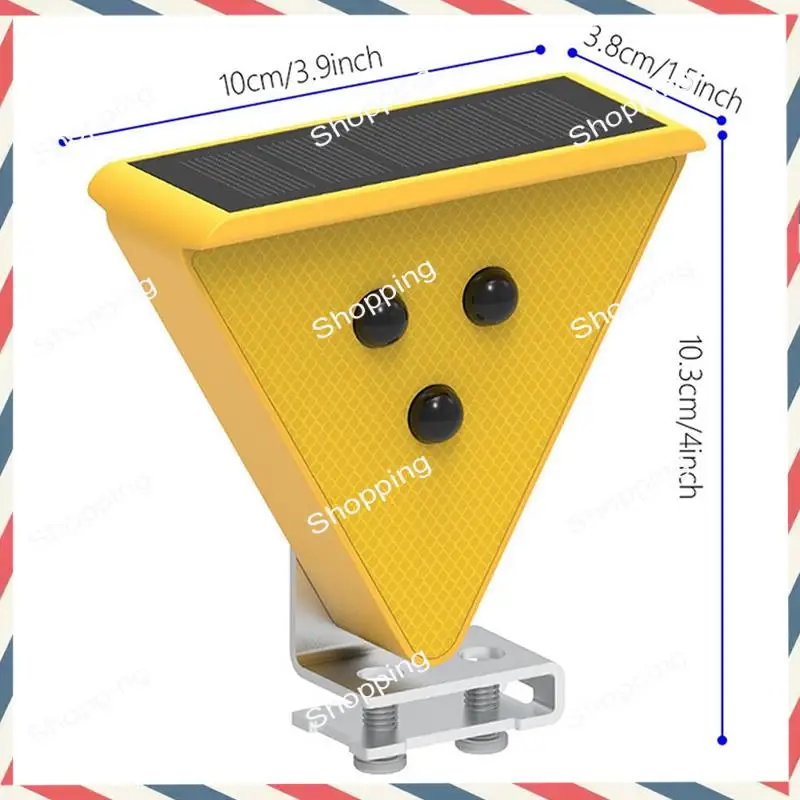 M20K Solarwarnleuchte Solar Sicherheitsleuchte Solarbetriebene Vorsicht Blitzlichter Gelb