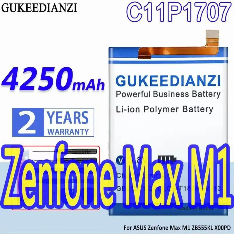 

Mobile Phone Battery C11P1707 Long-Lasting 4250Mah For Asus Zenfone Max M1 ZB555KL X00PD