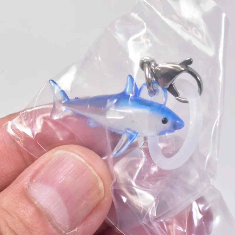 Gacha Scale Model Marine Animal Sunny Day Doll Umbrella Pendant Shark Whale Shark Jellyfish Dolphin Pendant Action Figure Toy