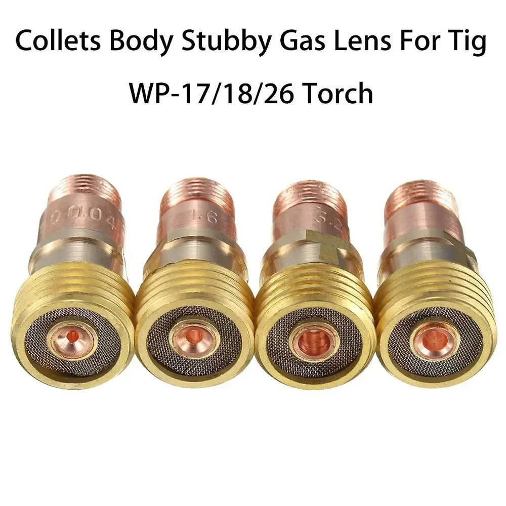 1pcs Gas Lens Connector Brass Collets Body Gas Lens Connector W/ Mesh Tig WP-17/18/26 Lightweight NEW Repalcement