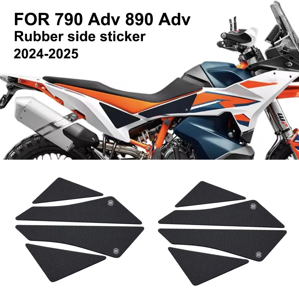 For 790 ADV 890 Adventure R Rally Motorcycle Accessories Rubber Tank Pad Stickers Kits Fuel Tank Side Pad Stickers Protection