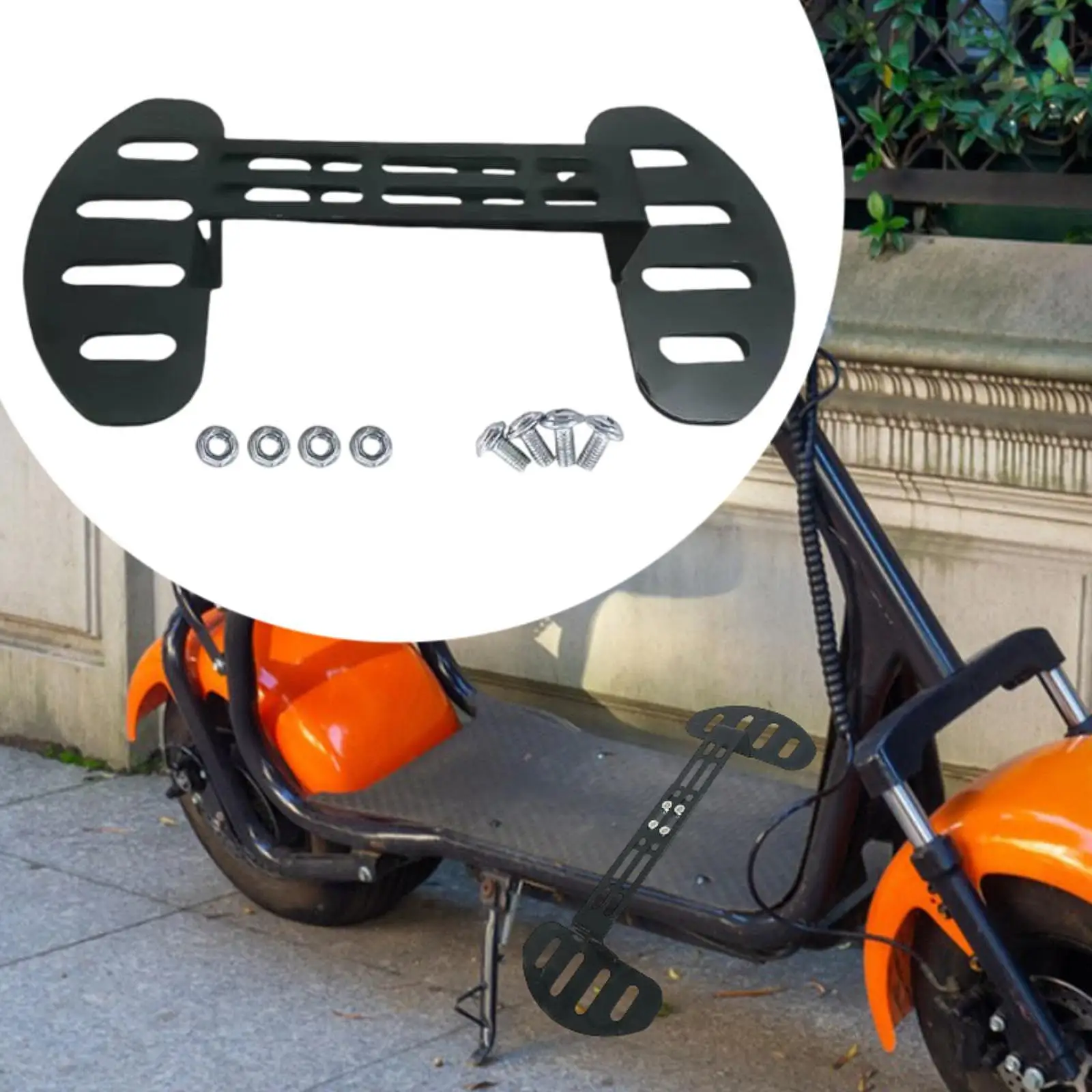 Adjustable Scooter Front Foot Pedals for Adults Versatile Metal Electric Bike Foot Rest Direct Replacement Simple Install