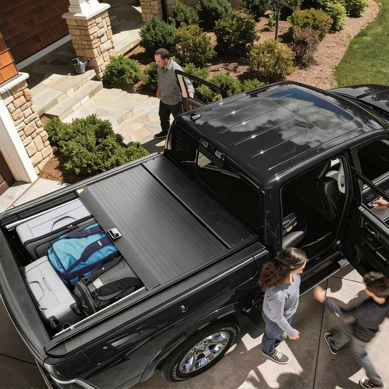 

Krono Wild 5.5ft Electric Retractable Folding Aluminum Alloy Truck Bed Cover With Locking Tailbox Waterproof F150 Pickup