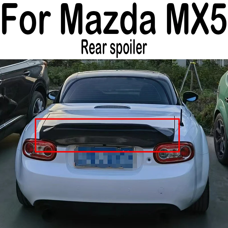 

For Mazda MX5 NC NCEC SPOILER Roadster Miata Hard Top Rear Duckbill Spoiler carbon fiber/FRP