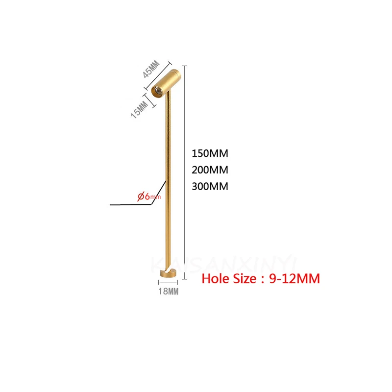 Dimmable LED Spotlight Jewelry Display Lamp 15/20/30cm Post Lamp Phone Store Showcase Desktop Lights Rotatable 220V Upright lamp