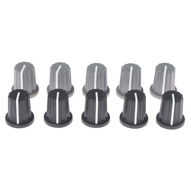 5pcs Soft Rubber Half Shaft Knob Diameter 16mm Height 18mm Potentiometer Encoder Knob 270 Degree D-shaped Inner Hole 6mm