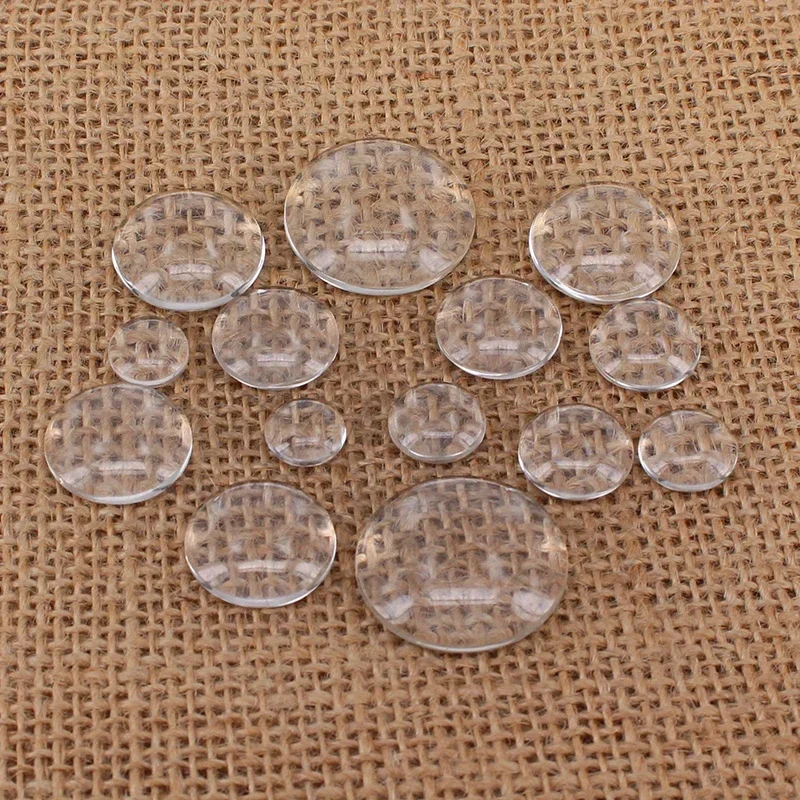 12pcs/bag Clear Glass Round Cabochons Transparent Dome for Jewelry Making DIY Findings 10mm 12mm 14mm 16mm 18mm 20mm 25mm T000