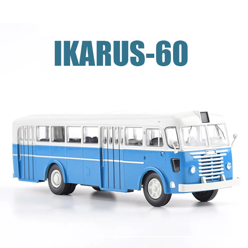 1:43 Scale Plastic Ikarus-60 Urban Medium Bus Toys Cars Model Nostalgia Classics Adult Collection Souvenir Gifts Static Display