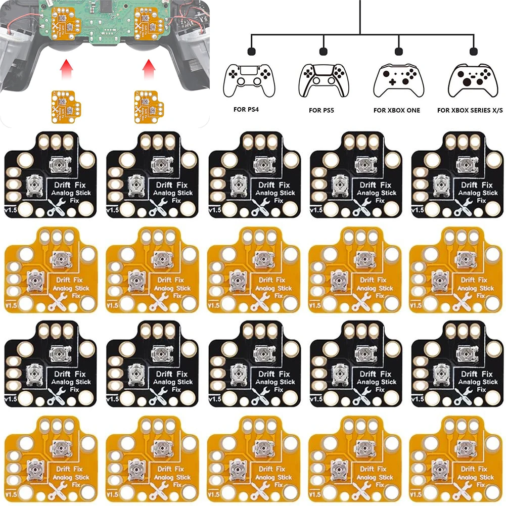 20-1PCS For PS4 PS5 Gamepad Joystick Drift Repair Board Game Controller Analog Thumb Stick Drift Fix Mod For XBOX ONE/Series X/S