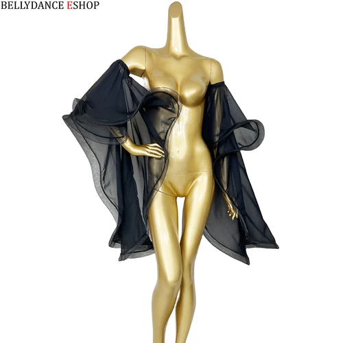 Imagen 1 del producto Venta al por mayor traje de danza del vientre para mujer banda para el brazo de gasa mangas para el brazo traje de baile brazaletes accesorio de rendimiento