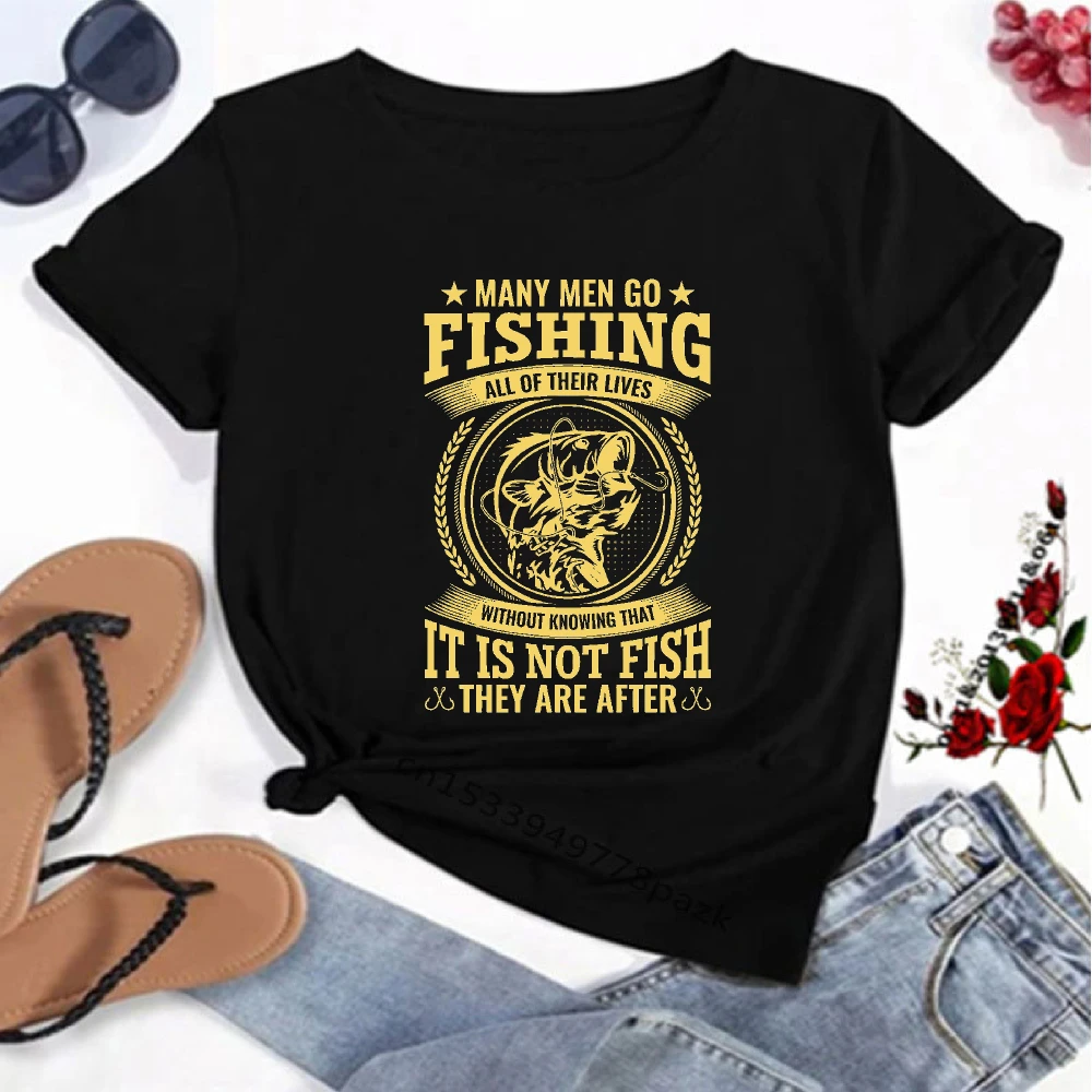 MANY MEN GO FISHING ALL OF THEIR LIVES WITHOUT KNOWING THAT IT IS NOT FISH THEY ARE AFTER Men Bass Fish Shirt Holiday Present