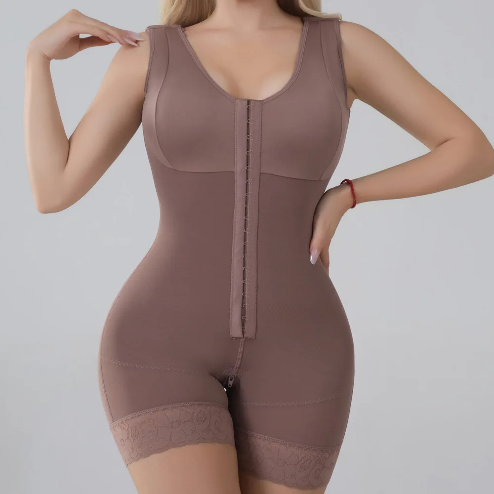 Modelador de corpo inteiro de alta compressão shapewear cinto pós-parto bainha fina barriga fajas colombianas roupa interior macacões para mulheres