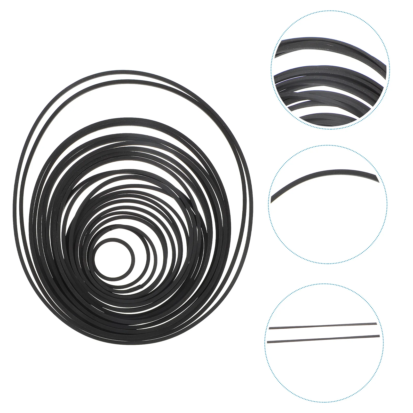 استبدال حزام مطاطي لمسجل الكاسيت لإصلاح آلة الفيديو، حزام محرك مسطح متين متوافق مع سرعة مشغل الشريط #1