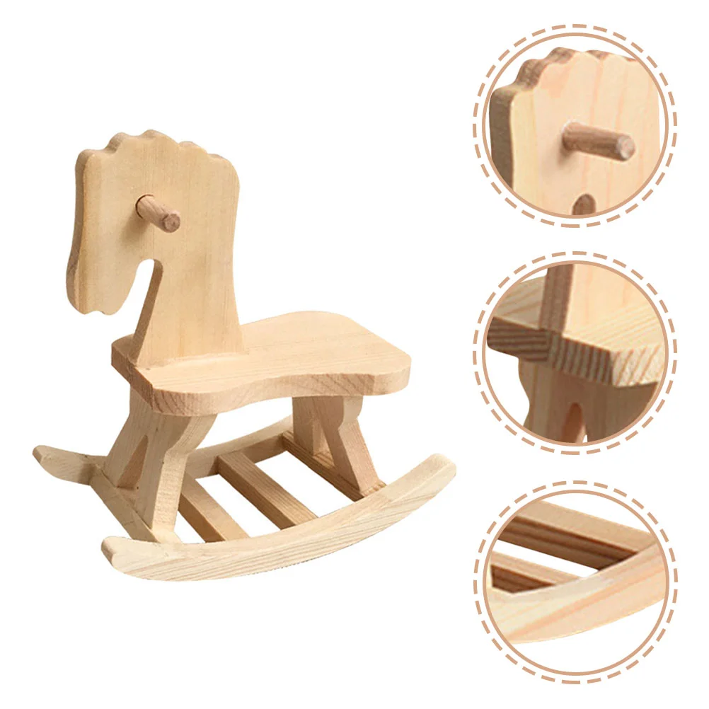 3 Sets Puzzle DIY Spielzeug Holzpferd Baby Jungen Spielzeug Figur Kleinkind 3D-Modell zusammenbauen