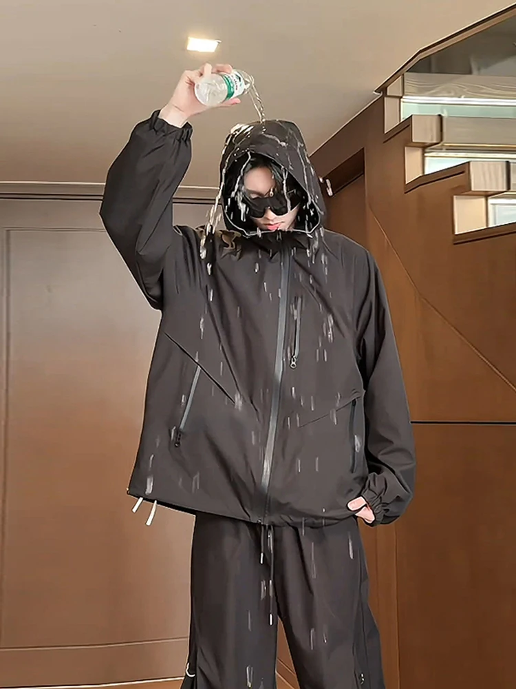 

Мужская уличная водонепроницаемая куртка-трансформер для работы, приталенная, весна-осень, молодежная, повседневная, для спорта и поездок на работу