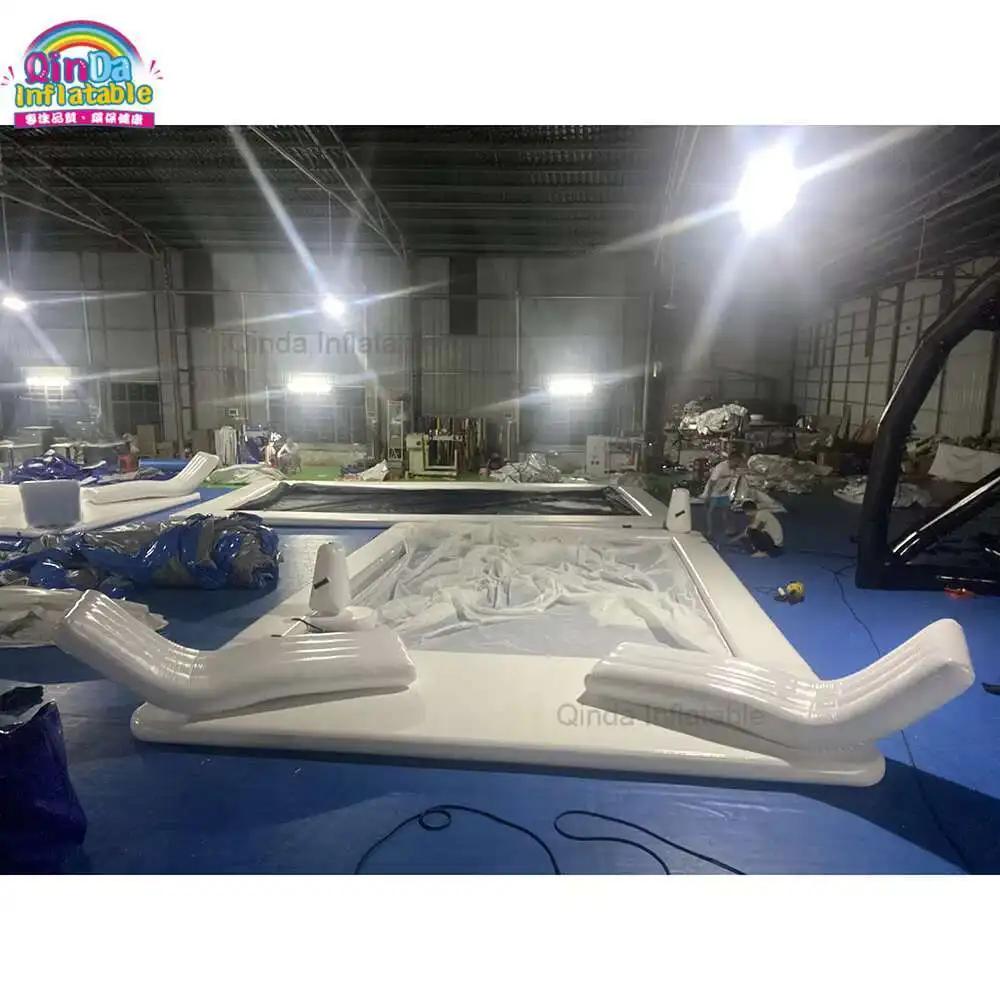 Customized Inflatable Ocean Water Pools DWF Inflatable Yacht Swimming Pool With Chair