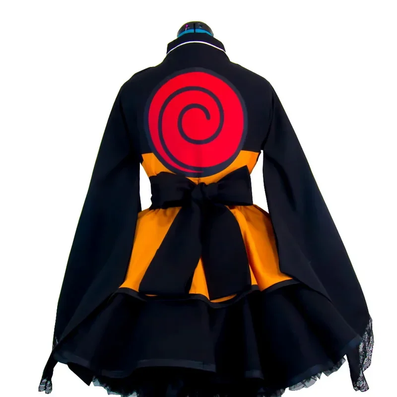 Anime Shippuden Uzumaki Cosplay Costume Sex Reversion Kimono Lolita Dress Girls Women Japan Style Dresses