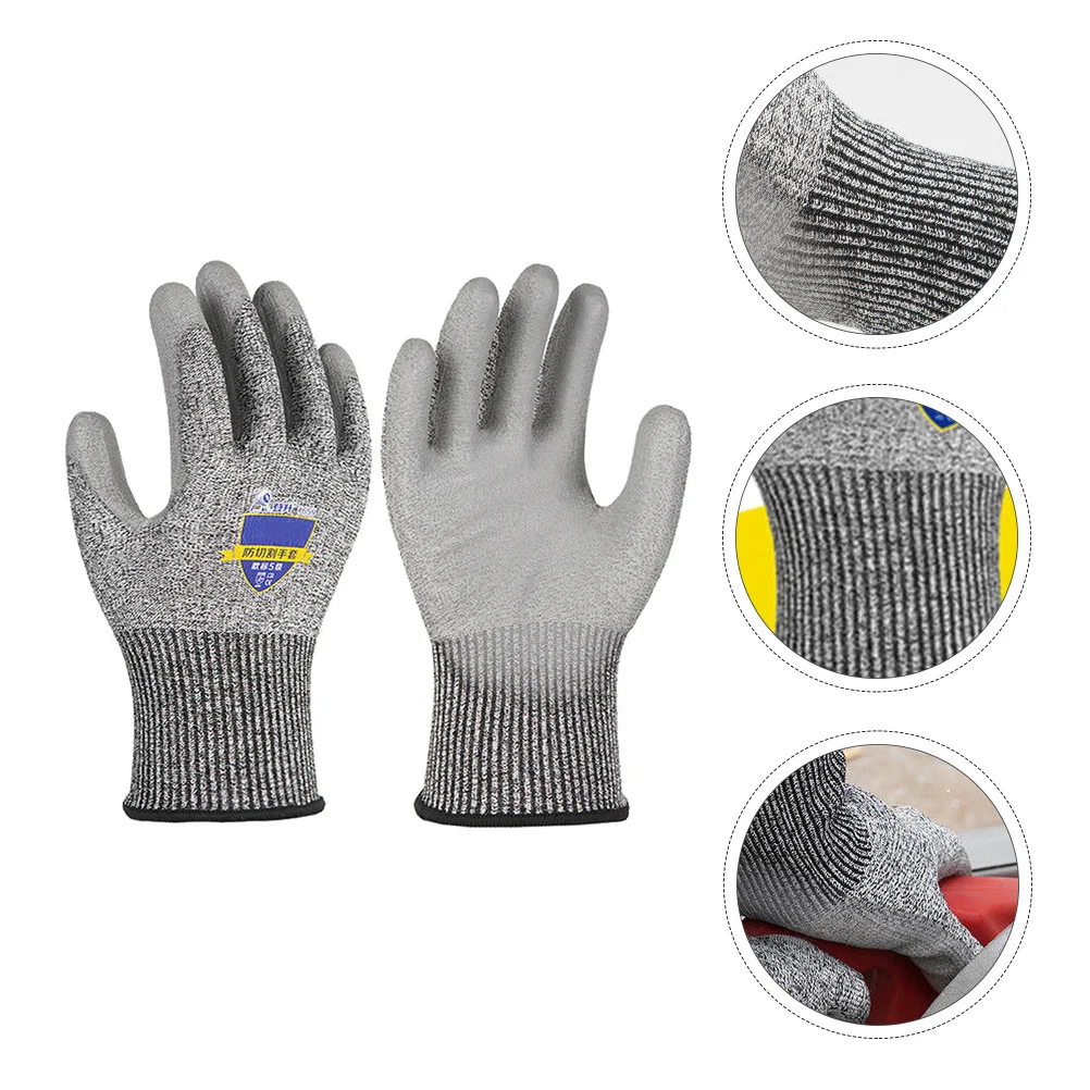 1 Pair Cut Resistant Gloves Level 5 Protection For Welding Gardening Wood Carving Kitchen Use Stab-Proof Labor Protective Gear
