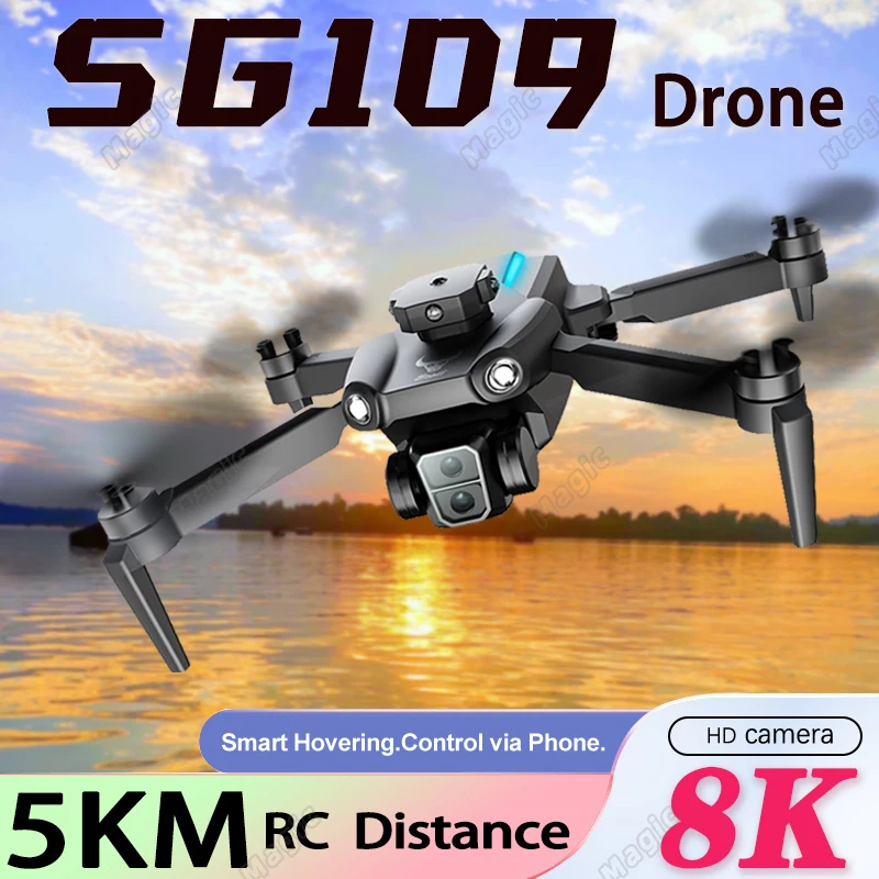 New RG109 Max GPS Drone RC 8K HD Camera WIFI Brushless Motor 360 ° Obstacle Avoidance Optical Flow Positioning Aerial Quadcopter